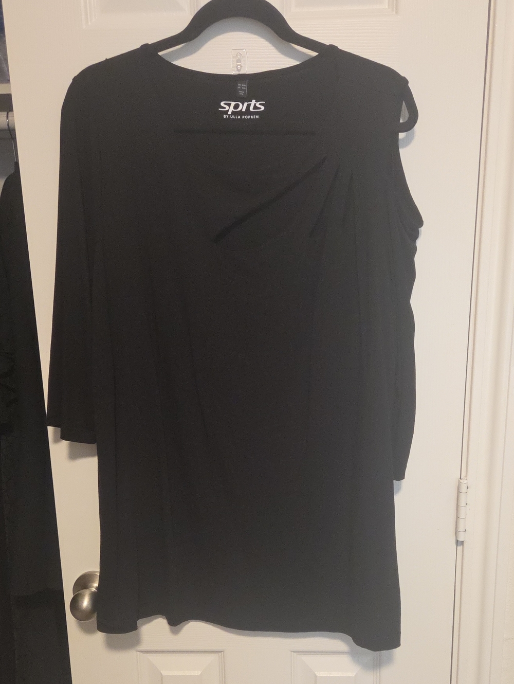 Ulla Popken Black Cut Out Shoulder Top